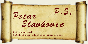 Petar Slavković vizit kartica